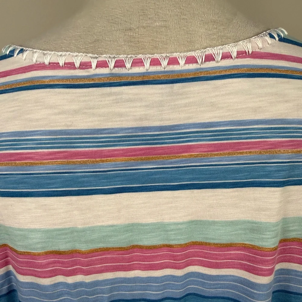 Tommy Bahama Pima Cotton Striped top size XL - Picture 9 of 12